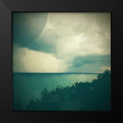 Sea Black Modern Wood Framed Art Print by Joy, Olivia