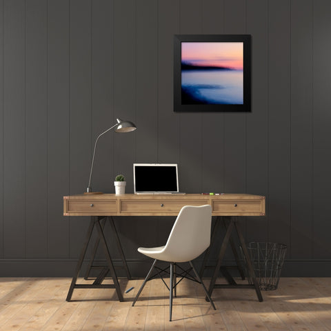 Dusking Black Modern Wood Framed Art Print by Joy, Olivia