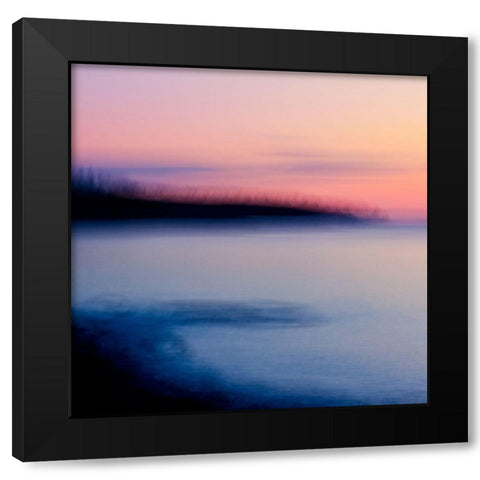 Dusking Black Modern Wood Framed Art Print by Joy, Olivia