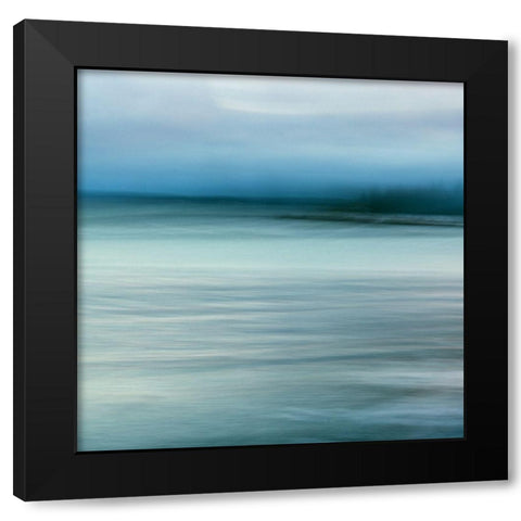 Calm Water Black Modern Wood Framed Art Print with Double Matting by Joy, Olivia