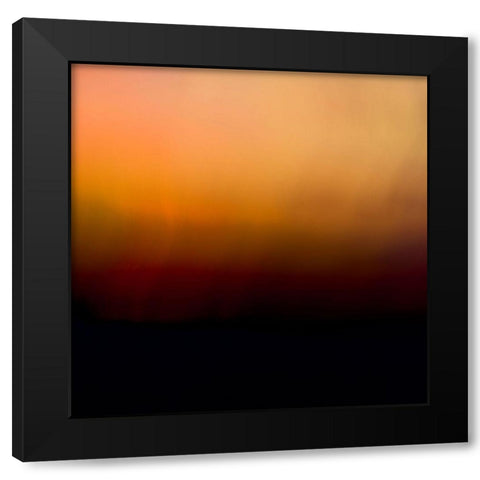 Soft Sunset Black Modern Wood Framed Art Print by Joy, Olivia