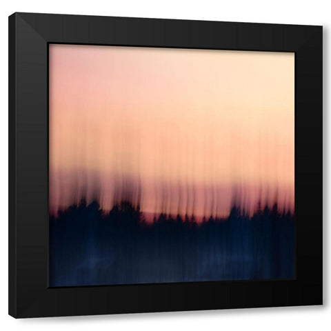 Sunset Pink I Black Modern Wood Framed Art Print with Double Matting by Joy, Olivia