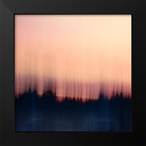 Sunset Pink I Black Modern Wood Framed Art Print by Joy, Olivia