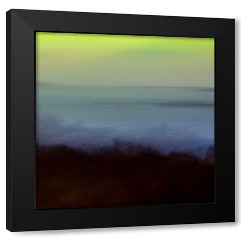 Green Ocean II Black Modern Wood Framed Art Print by Joy, Olivia