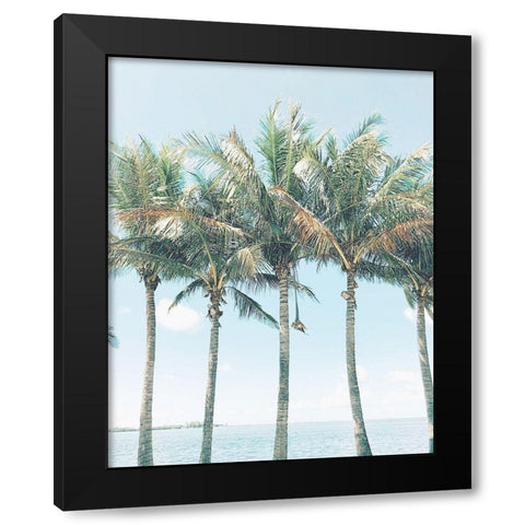 Island of Palms  Black Modern Wood Framed Art Print with Double Matting by Joy, Olivia