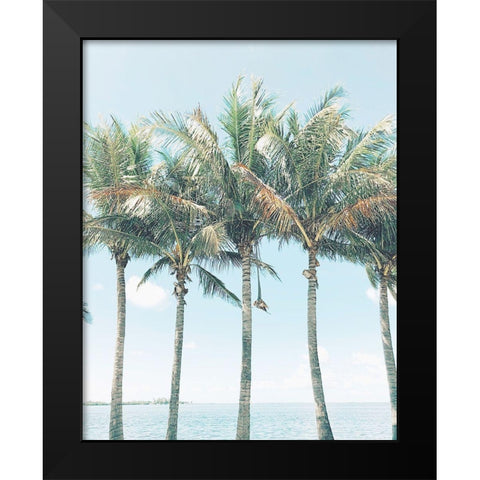 Island of Palms  Black Modern Wood Framed Art Print by Joy, Olivia