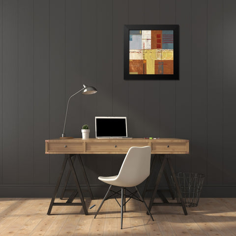 Amber Waves Black Modern Wood Framed Art Print by Chuqui, Olga