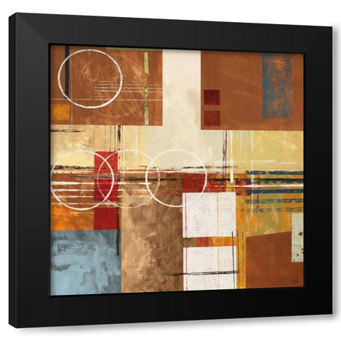 Blue Liner Black Modern Wood Framed Art Print with Double Matting by Chuqui, Olga