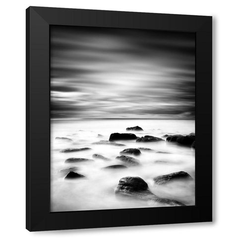 Rocky Rhythm Black Modern Wood Framed Art Print with Double Matting by Maia, Jorge