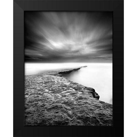 Secret End Black Modern Wood Framed Art Print by Maia, Jorge