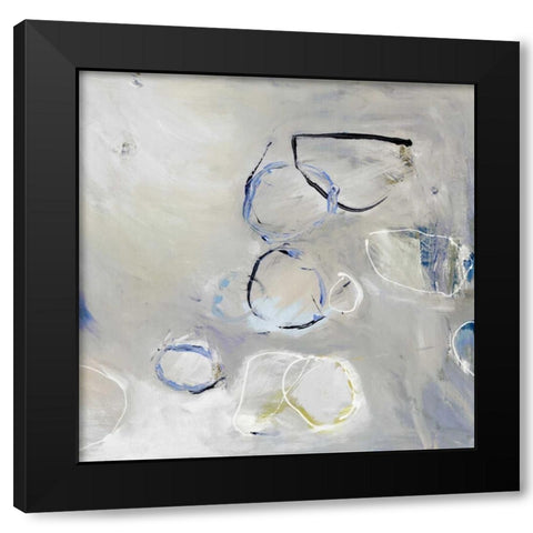 Morph II Black Modern Wood Framed Art Print with Double Matting by Ozery, Pamela