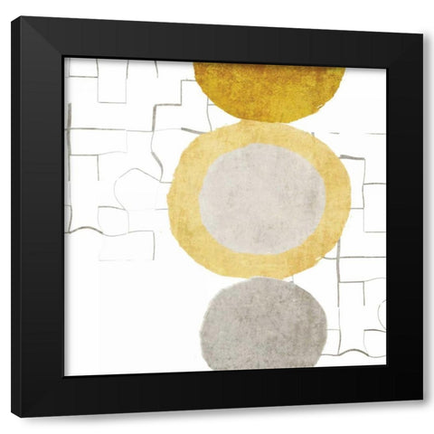 Concentric Black Modern Wood Framed Art Print with Double Matting by Orlov, Irena