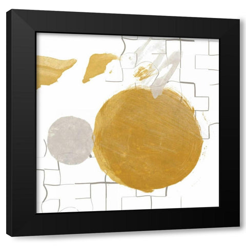 Moon Black Modern Wood Framed Art Print by Orlov, Irena