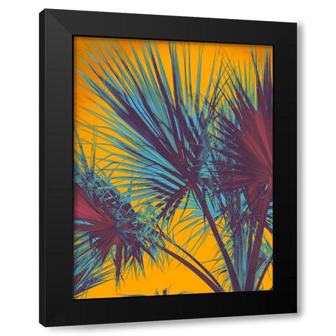 Palms Shadows Black Modern Wood Framed Art Print by Orlov, Irena