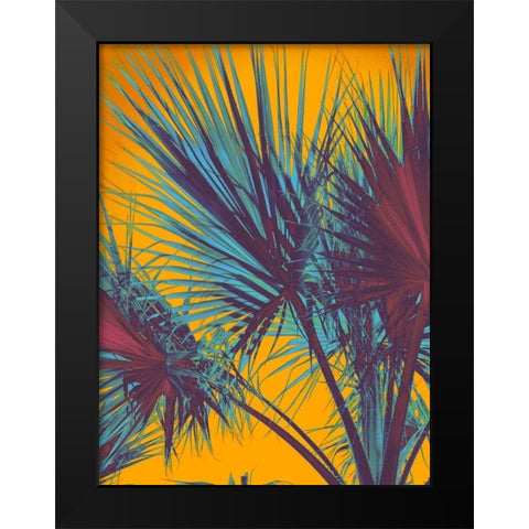 Palms Shadows Black Modern Wood Framed Art Print by Orlov, Irena
