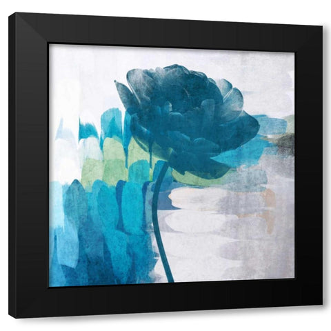 The Blue Breeze Black Modern Wood Framed Art Print by Orlov, Irena