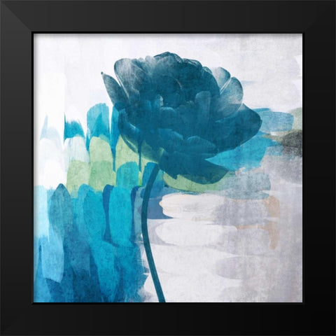 The Blue Breeze Black Modern Wood Framed Art Print by Orlov, Irena