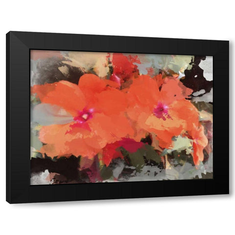 Fluidity Black Modern Wood Framed Art Print by Orlov, Irena