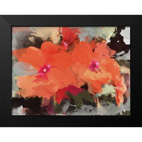 Fluidity Black Modern Wood Framed Art Print by Orlov, Irena