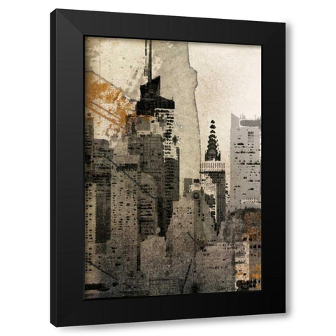 New York Local Black Modern Wood Framed Art Print with Double Matting by Orlov, Irena