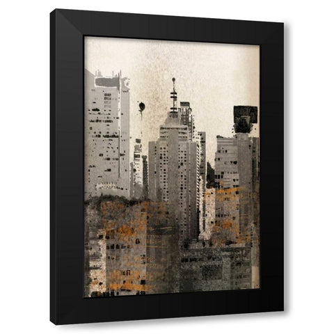 New York Invite Black Modern Wood Framed Art Print by Orlov, Irena