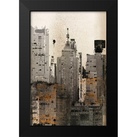 New York Invite Black Modern Wood Framed Art Print by Orlov, Irena