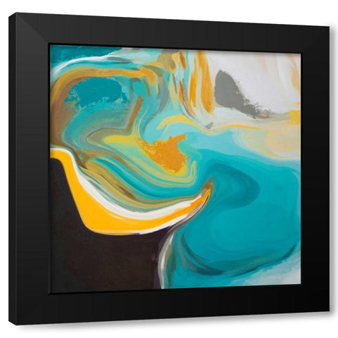 Liquid Energy I Black Modern Wood Framed Art Print by Orlov, Irena
