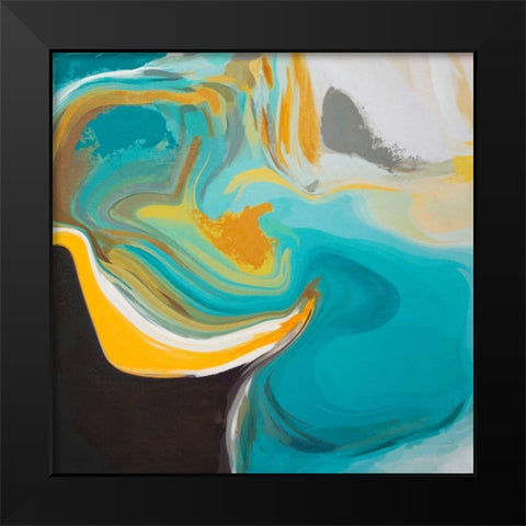Liquid Energy I Black Modern Wood Framed Art Print by Orlov, Irena