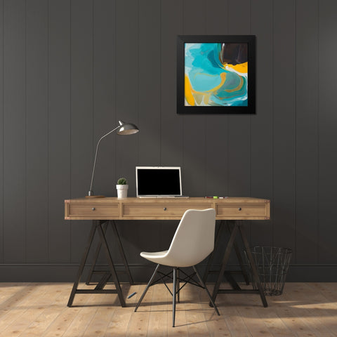 Liquid Energy II Black Modern Wood Framed Art Print by Orlov, Irena