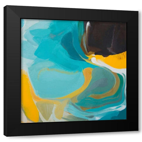 Liquid Energy II Black Modern Wood Framed Art Print with Double Matting by Orlov, Irena