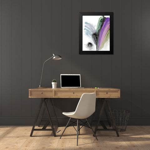 Vibes Black Modern Wood Framed Art Print by Orlov, Irena
