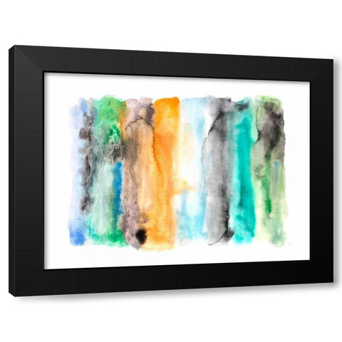 Across the Bay Black Modern Wood Framed Art Print with Double Matting by Orlov, Irena