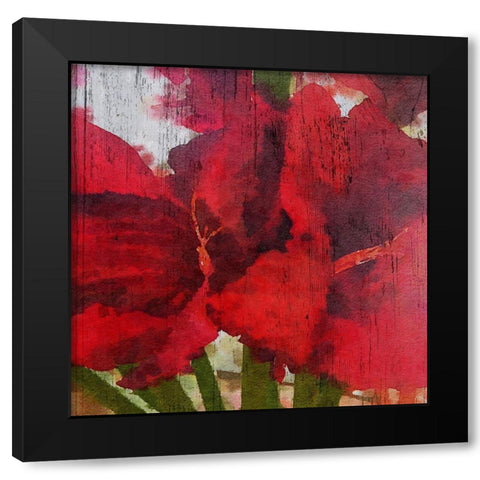 Blooming Love I Black Modern Wood Framed Art Print with Double Matting by Orlov, Irena