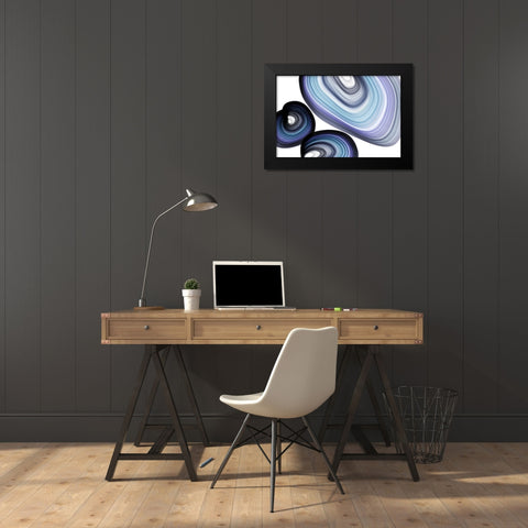 Azure II Black Modern Wood Framed Art Print by Orlov, Irena