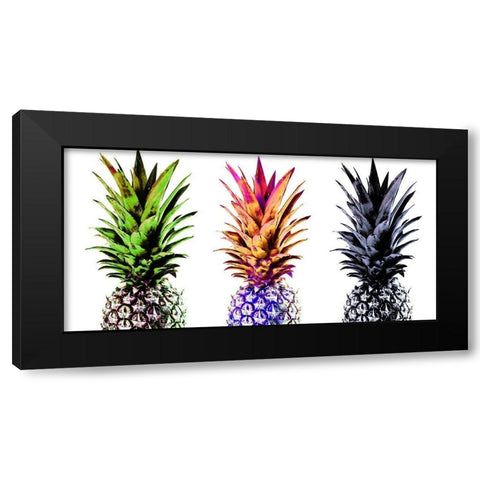 Colourful Pinapples II  Black Modern Wood Framed Art Print by Orlov, Irena