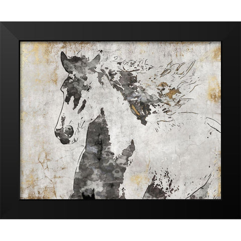 Running in the WindÂ  Black Modern Wood Framed Art Print by Orlov, Irena