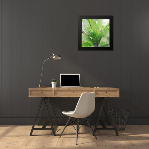 Rustic Green Embrace I  Black Modern Wood Framed Art Print by Orlov, Irena