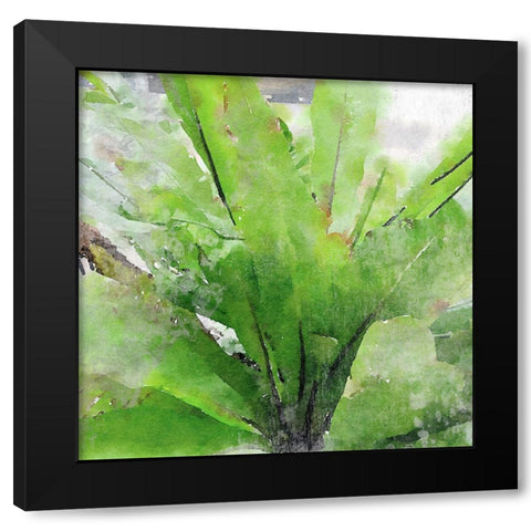 Rustic Green Embrace I  Black Modern Wood Framed Art Print by Orlov, Irena