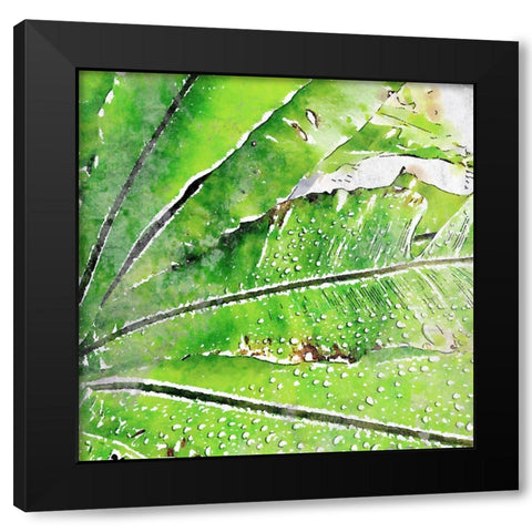 Rustic Green Embrace II Black Modern Wood Framed Art Print by Orlov, Irena