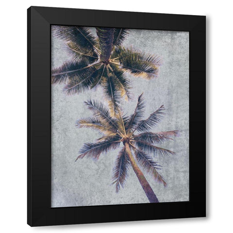 Beachscape Brown Palms Black Modern Wood Framed Art Print with Double Matting by Orlov, Irena