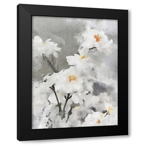 Dreamy Flower Black Modern Wood Framed Art Print by Orlov, Irena