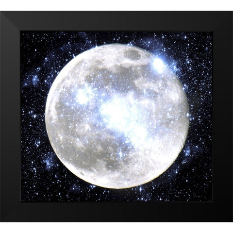 Midnight Moonlight  Black Modern Wood Framed Art Print by Orlov, Irena
