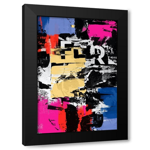 Colour Crush  Black Modern Wood Framed Art Print by Orlov, Irena