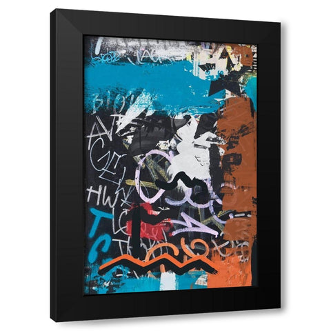 Word On The Street I Black Modern Wood Framed Art Print by Orlov, Irena