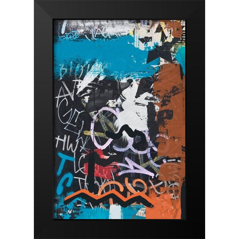 Word On The Street I Black Modern Wood Framed Art Print by Orlov, Irena
