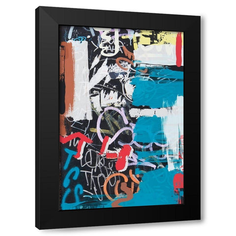 Word On The Street II Black Modern Wood Framed Art Print with Double Matting by Orlov, Irena