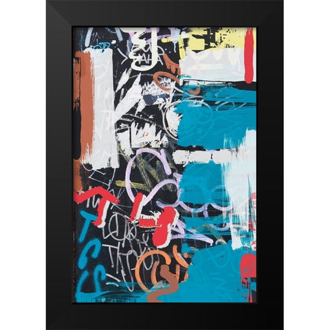 Word On The Street II Black Modern Wood Framed Art Print by Orlov, Irena