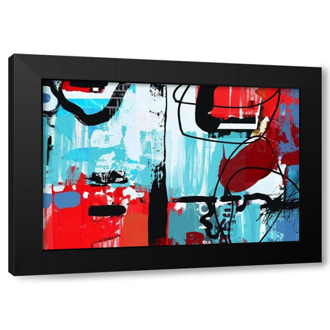 Word Wall  Black Modern Wood Framed Art Print by Orlov, Irena