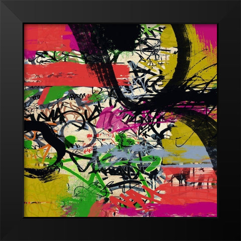 Dream Colour Black Modern Wood Framed Art Print by Orlov, Irena