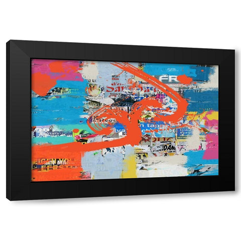 Doesnt Mean Anything Black Modern Wood Framed Art Print by Orlov, Irena